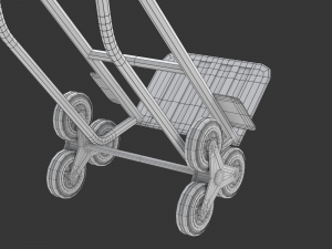 Stair Climbing Hand Truck with Six Wheels 3D Модель