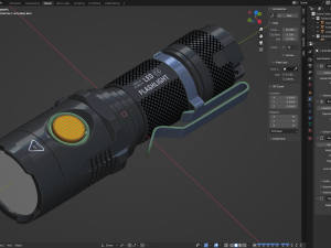 LED Tactical Flashlight 3D Model