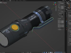 LED Tactical Flashlight 3D Model