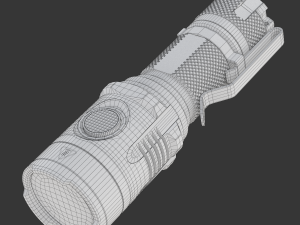 LED Tactical Flashlight 3D Model