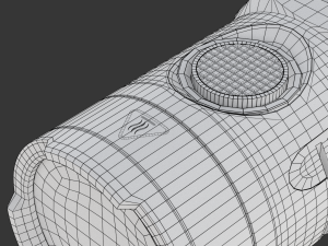 LED Tactical Flashlight 3D Model