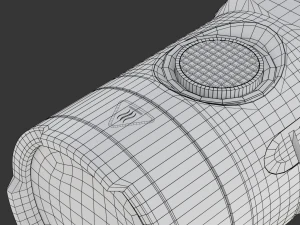 LED Tactical Flashlight 3D Model