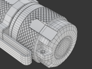 LED Tactical Flashlight 3D Model