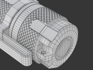 LED Tactical Flashlight 3D Model