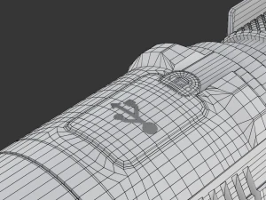 LED Tactical Flashlight 3D Model
