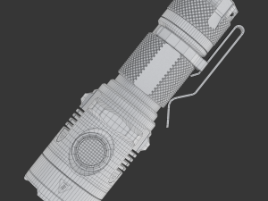 LED Tactical Flashlight 3D Model
