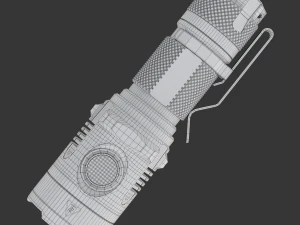 LED Tactical Flashlight 3D Model