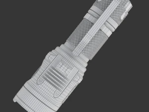 LED Tactical Flashlight 3D Model