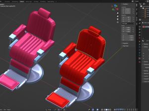 Barber Chair 3D मॉडल