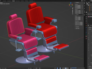 Barber Chair 3D मॉडल