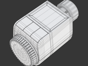 Digital Radiator Thermostatic Valve 3D Model