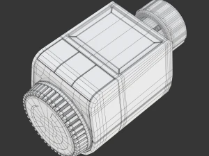 Digital Radiator Thermostatic Valve 3D Model