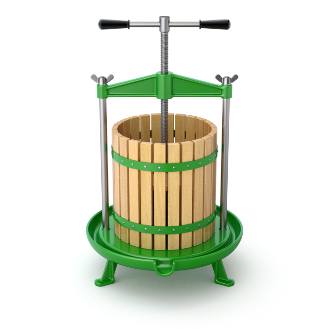 Traditional Green Fruit and Wine Press 3D 모델 .c4d .max .obj .3ds .fbx .stl .blend 