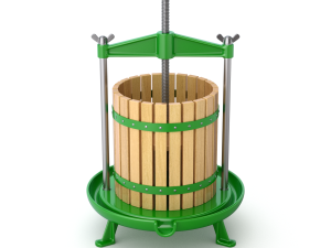 Traditional Green Fruit and Wine Press 3D Model