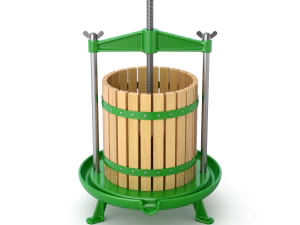 Lagar Tradicional de Frutas Verdes e Vinho Modelo 3D