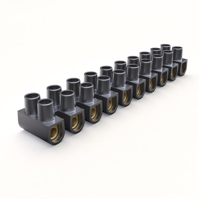 Terminal Block Clamp 3D Model .c4d .max .obj .3ds .fbx .stl .blend 