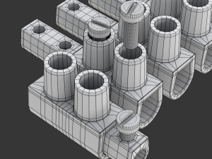 Terminal Block Clamp 3D Model