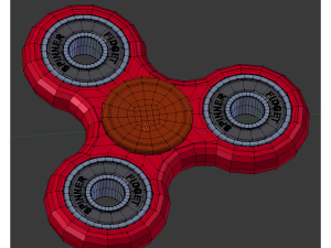 Red Fidget Spinner 3D मॉडल