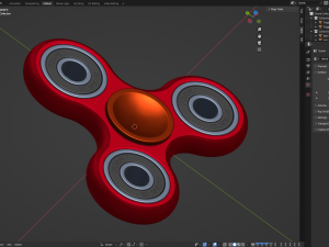 Red Fidget Spinner 3D मॉडल