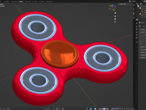 Red Fidget Spinner 3D मॉडल