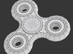 Red Fidget Spinner 3D मॉडल