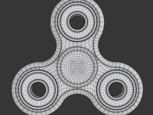 Red Fidget Spinner 3D मॉडल