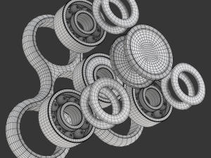 Red Fidget Spinner 3D मॉडल