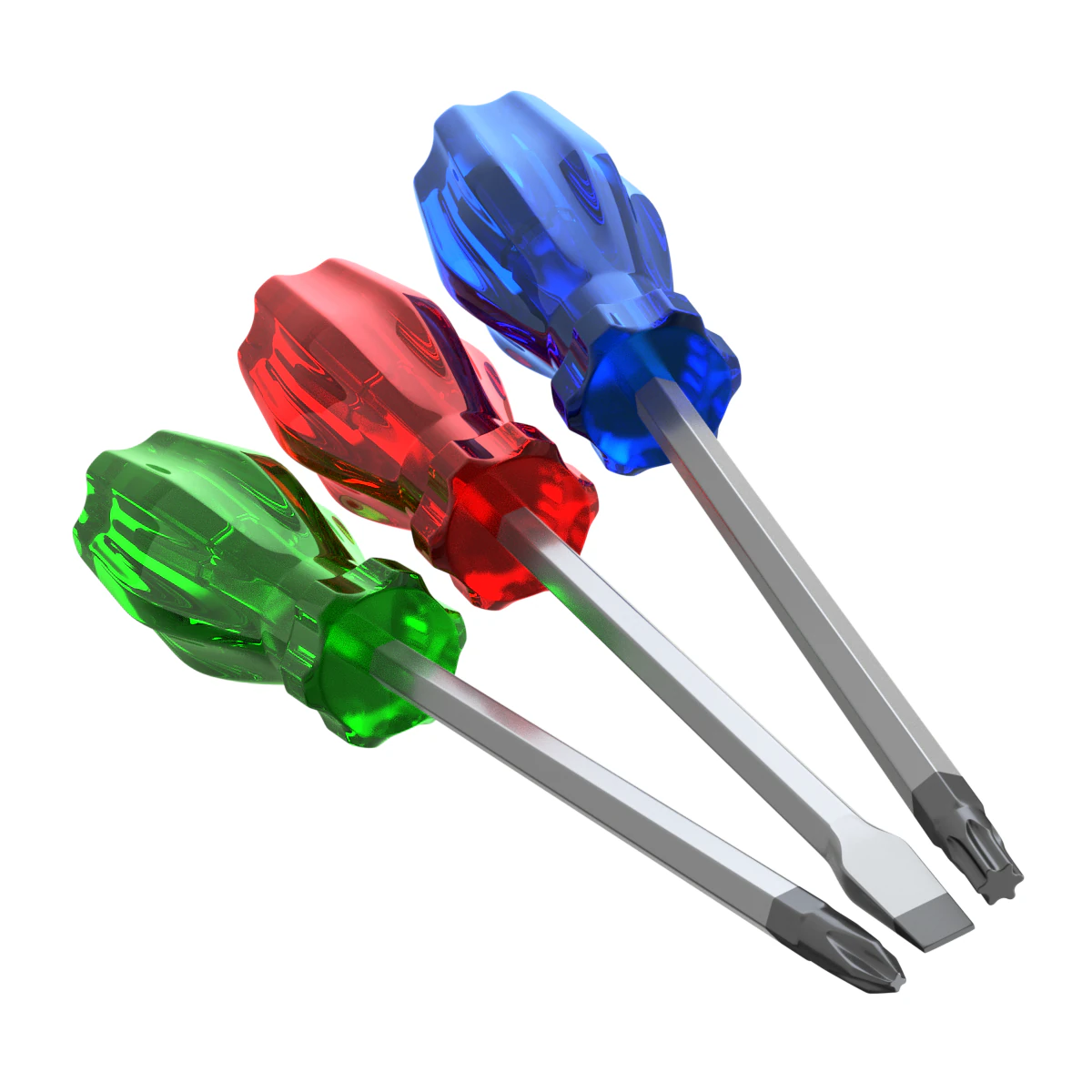 Screwdriver Set 3D Model .c4d .max .obj .3ds .fbx .stl .blend 