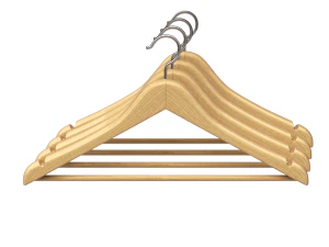 Wooden Clothes Hanger 3D Model