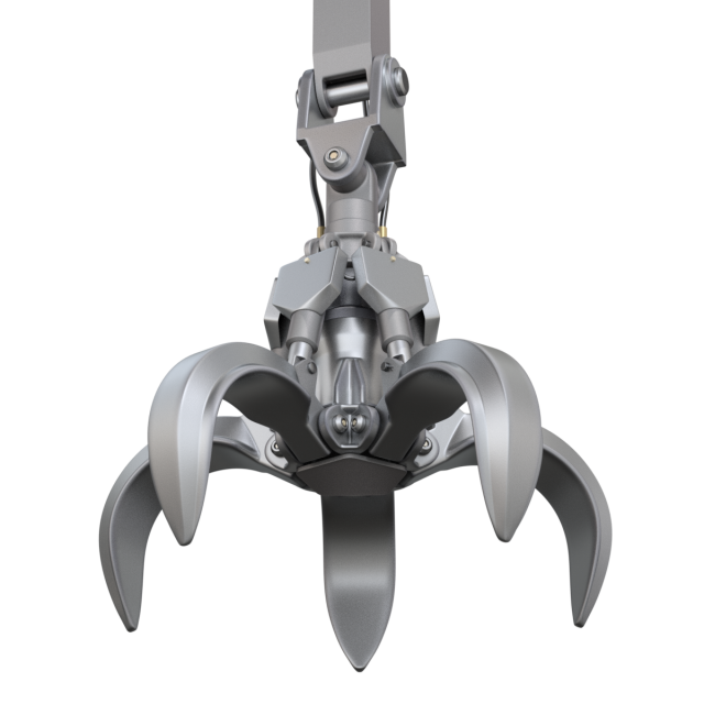 Industrial Hydromechanical Claw 3D Модель .c4d .max .obj .3ds .fbx .stl .blend 