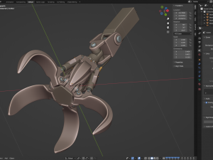 Industrial Hydromechanical Claw 3D Модель