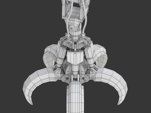 Industrial Hydromechanical Claw 3D Модель