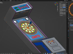 아케이드 다트 게임 3D 모델