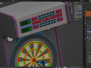 아케이드 다트 게임 3D 모델