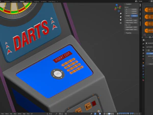 아케이드 다트 게임 3D 모델