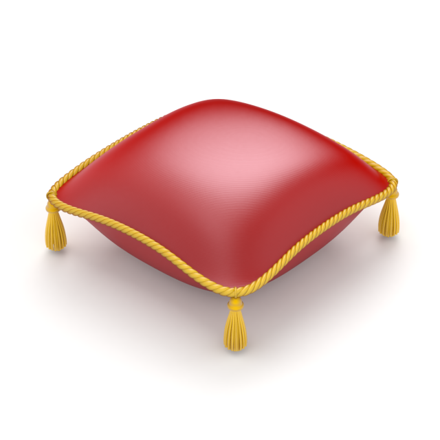 Red Royal Pillow 3D Model .c4d .max .obj .3ds .fbx .stl .blend 