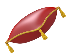 Red Royal Pillow 3D Model