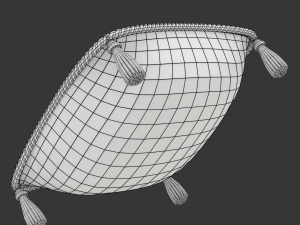 Red Royal Pillow 3D Model