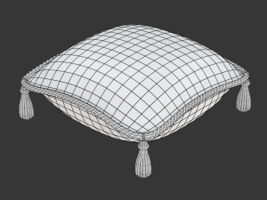Red Royal Pillow 3D Model