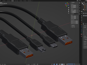USB Plugs 3D Модель