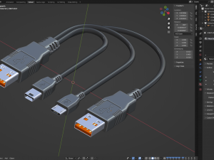USB Plugs 3D Модель