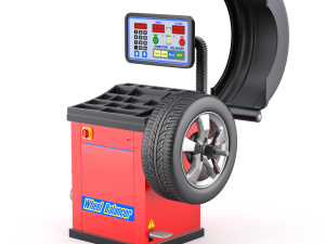 Wheel Balancer With Car Wheel 3D Model