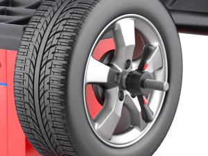 Wheel Balancer With Car Wheel 3D Model