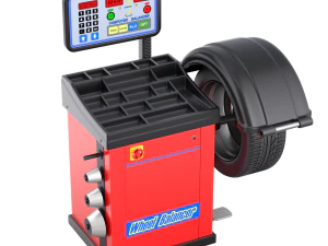 Wheel Balancer With Car Wheel 3D Model