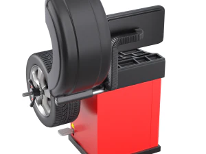 Wheel Balancer With Car Wheel 3D Model