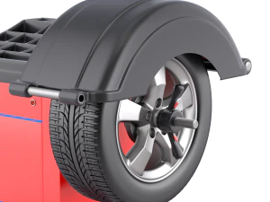 Wheel Balancer With Car Wheel 3D Model