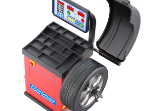Wheel Balancer With Car Wheel 3D Модель