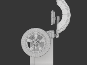 Wheel Balancer With Car Wheel 3D Модель