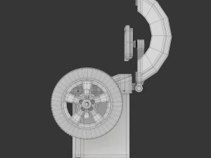 Wheel Balancer With Car Wheel 3D Model
