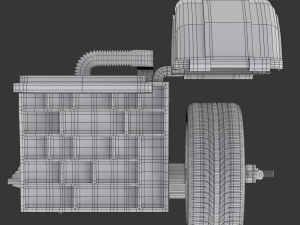 Wheel Balancer With Car Wheel 3D Модель